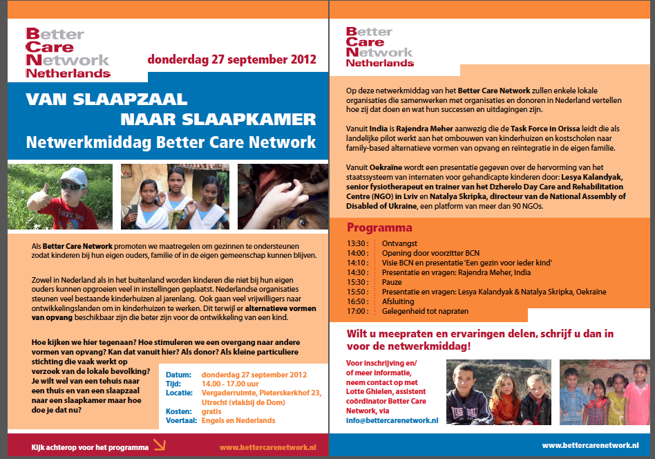 BCN: 27 september - Better Care Network Netwerkmiddag ”Van Slaapzaal naar Slaapkamer”