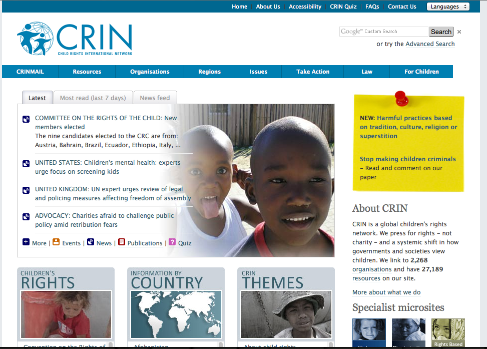 Wist u dit? Wiki’s over Kinderrechten in specifieke landen