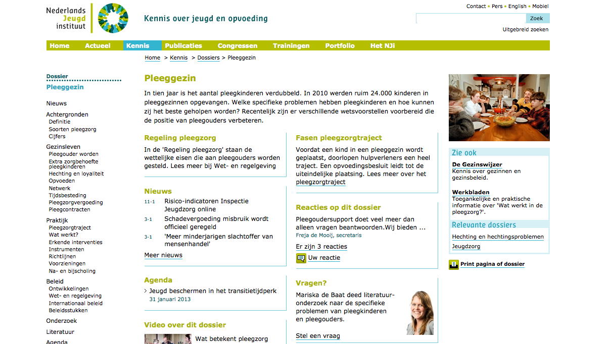 Nationaal: dossier pleeggezin van NJI vernieuwd