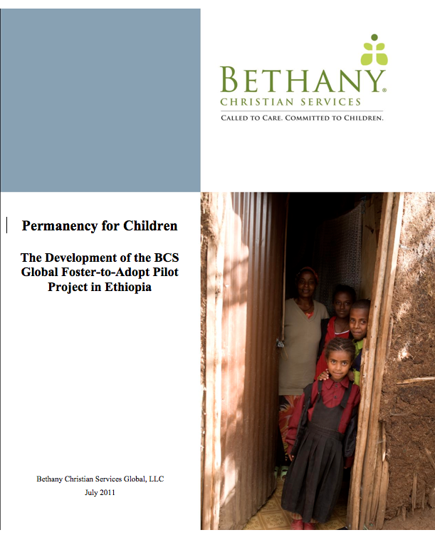Publicatie: Ethiopia, Development of the Bethany Christian Services Foster-to-Adopt Pilot Project