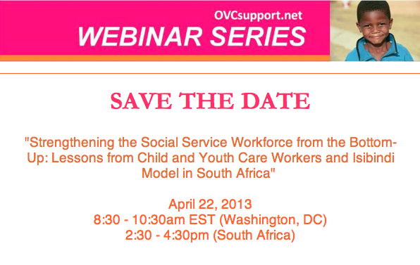 22 april: Webinar - Strengthening the Social Service Workforce from the Bottom-Up