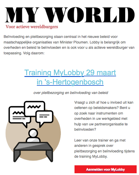 29 maart: Training MyLobby