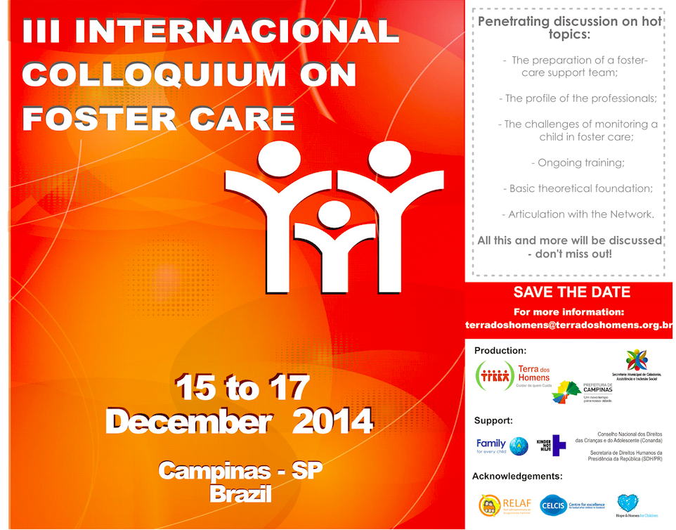 Internationaal symposium pleegzorg in Brazilie - interessant voor partners in de regio