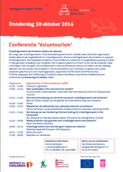 Conferentie Voluntourism zeer geslaagd