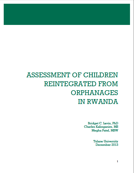 Van kinderhuis naar gezin: assessment reintegratie in Rwanda