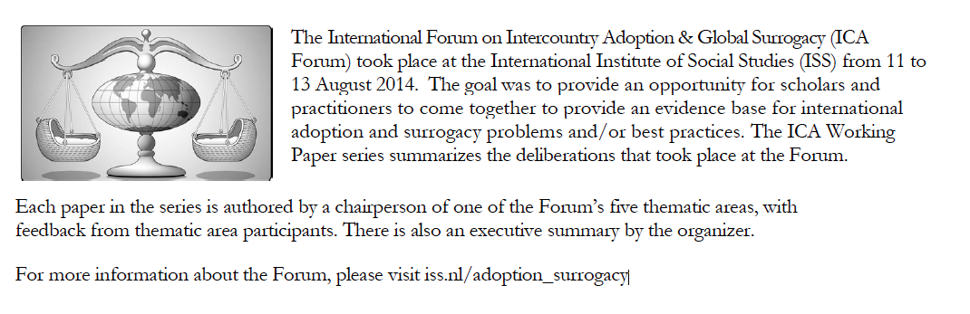 Rapporten n.a.v. International Forum on Intercountry Adoption & Global Surrogacy