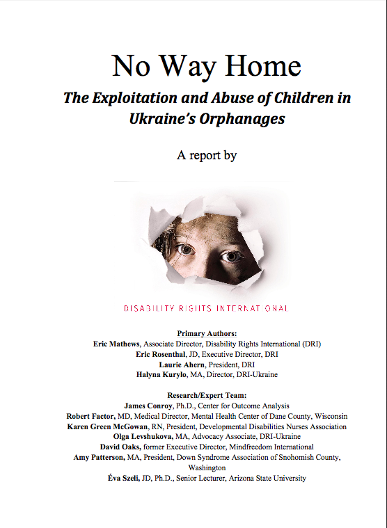 Nieuw rapport van Disability Rights International over kinderen in Oekraine