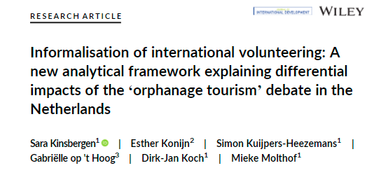 Artikel: een nieuw analytisch kader voor internationaal vrijwilligerswerk 