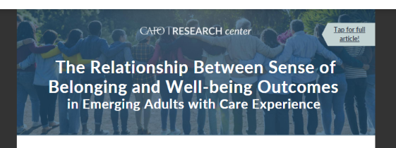 Infographic over de relatie tussen erbij horen en welzijn van zorgverlaters